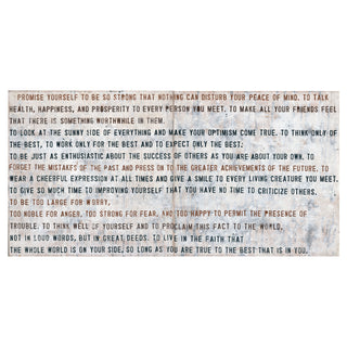 Promise Yourself by Christian D. Larson - Art Print