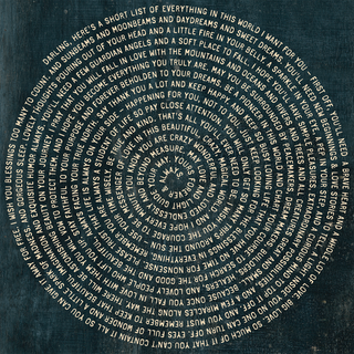 Cream Font - Darling, Here's A Short List Spiral Collection Art Print